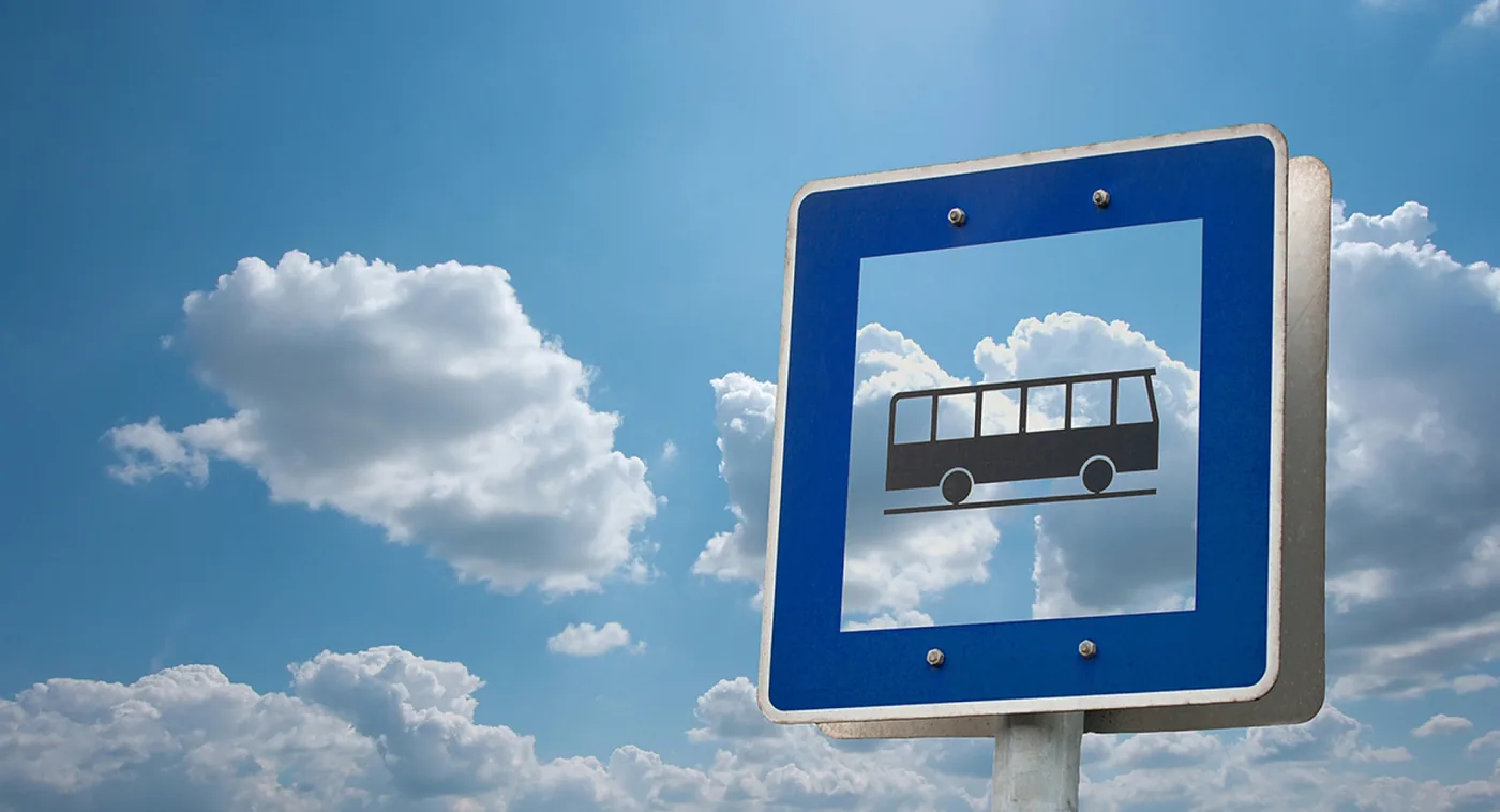 A bus stop sign in Ljubljana.