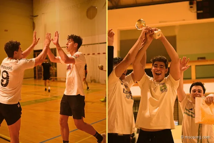 High-fives, trophies, and smiles, celebrating victory on and off the court.